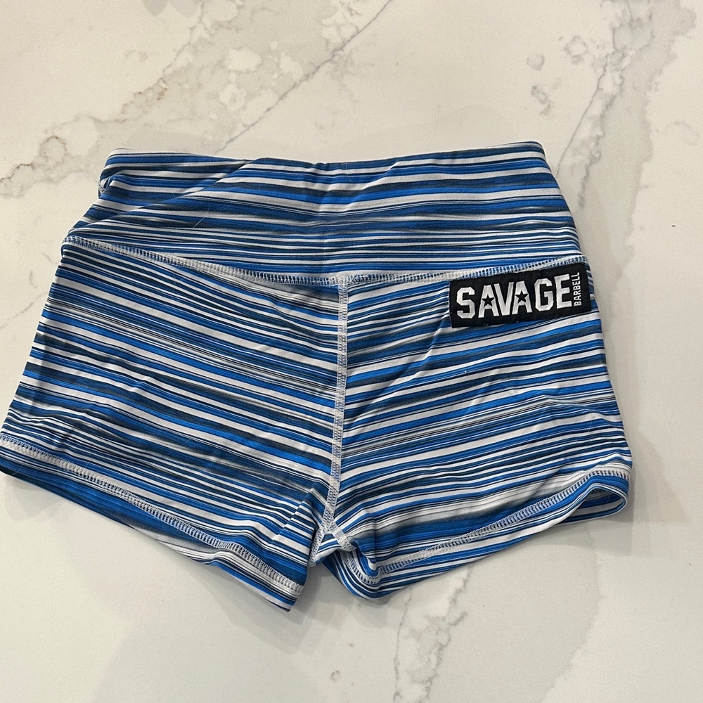 Savage shorts Blue and White Stripes